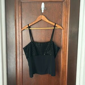 Black beaded corset top